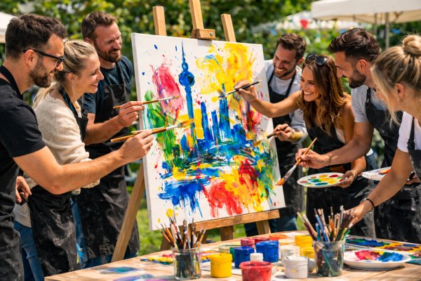 Teampainting, Teamkunstwerk, Teambuilding in Berlin