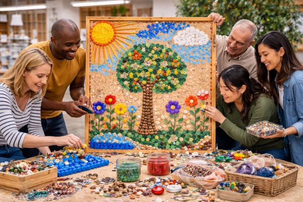 Upcycling Kunst Firmenchallenge, Teambuilding in Berlin