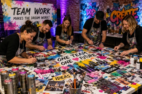 Street Art Collage Event, Teambuilding in Berlin